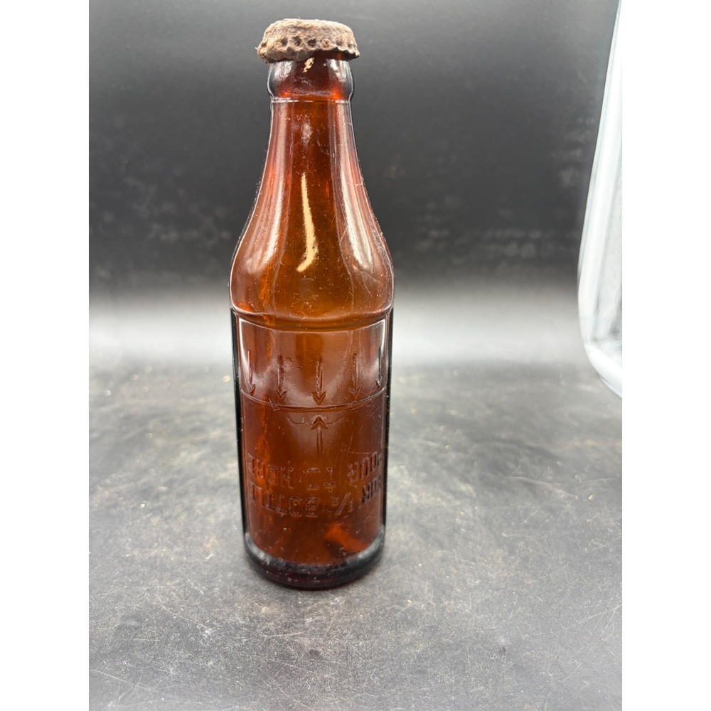 Vintage Certo Amber Glass Bottle Embossed Fruit Pectinā Collectible with Cap